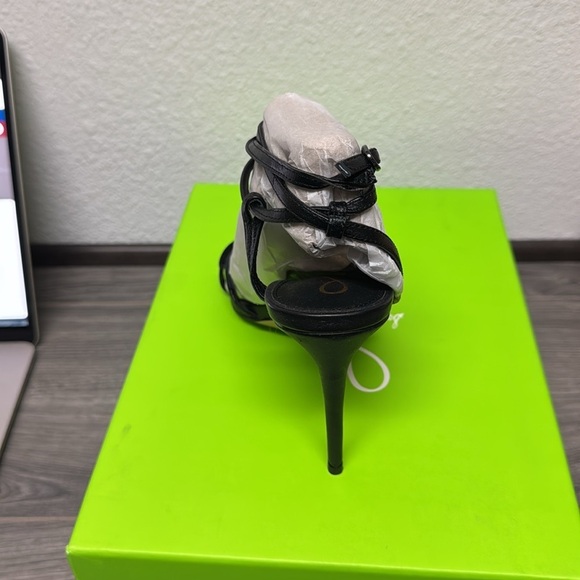 Sam Edelman Sareena Black Stiletto Heel Open Toe Ankle Strap Heeled Sandals - Picture 8 of 8